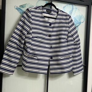 Isabella Size 18 Women Striped Suit Blazer